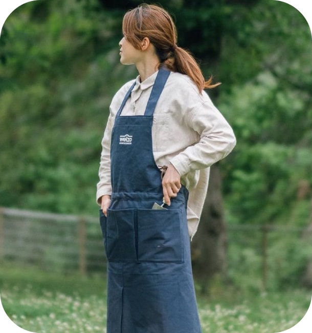 Gardening aprons<br class='u-sp'> that don't need to be tied 